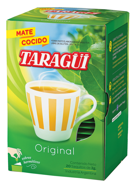 TARAGÜI Yerba Mate/ Mate Tee ohne Stängel in Teebeutel (20x3g)